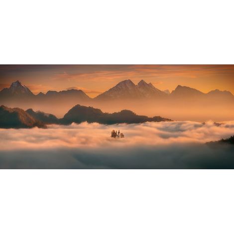 Tableau sur verre synthétique sur les nuages 65x145 cm - Impression sur Verre synthétique - Image HD imprimée sur Verre synthétique - Tableau mural décoratif - Fabriqué en France (1/4)