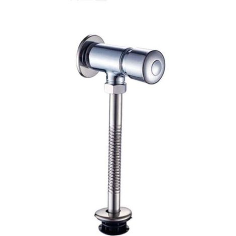 Valve Double pour Chasse en Alliage de Zinc Durable de Toilettes Apparentes exposé Manuel Flowise Manuel appuyant sur l'outil de Chasse d'eau Chrome Poli pour la Salle de Bains d'hôtel à la Maison(G1/ (1/3)