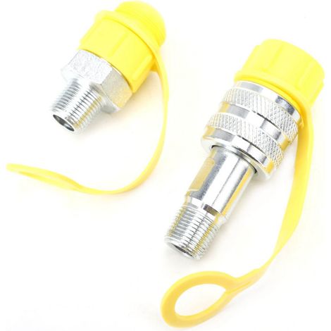 Ensemble de raccords hydrauliques Zg3/8 pour tuyau d'huile mécanique, raccord rapide en acier chromé (1/5)