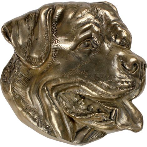 Rottweiler: una placa conmemorativa con la imagen de un perro, una nota de agradecimiento personalizada, un premio y un diploma con una dedicatoria de la marca Art-Dog. (1/3)
