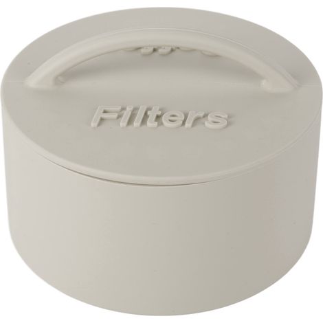 Staubbehälter für manuelle Kaffeefilter, Silikon-Aufbewahrungsbox für Kaffeefilter, Aufbewahrungsbox für Kaffeefilter für die Arbeitsplatte, grau. (1/5)
