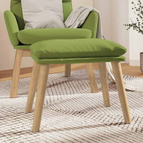 vidaXL Reposapiés de terciopelo verde claro 45x29,5x35 cm (1/5)
