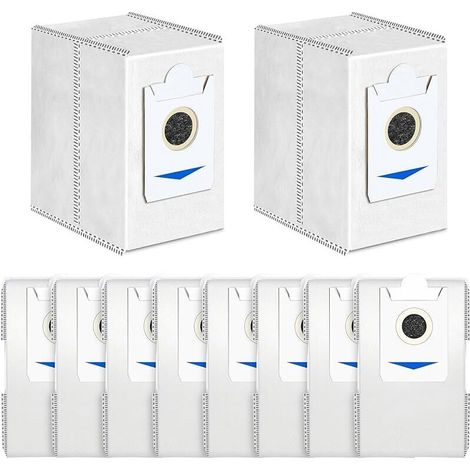 10 Pack Vacuum Cleaner Dust Bags for Ecovacs T30S/T30S PRO/X5 Omni/Deebot X2 Omni, Antibacterial, 10 Replacement Dust Bags, High Capacity 3L (1/5)