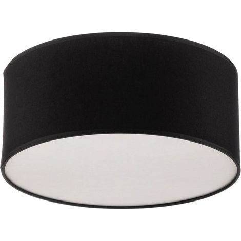 [GEBRAUCHT] B-Ware Deckenleuchte Lampe Rondo schwarz Metall Textil Wohnraum Leuchte rund E27 LED (1/2)