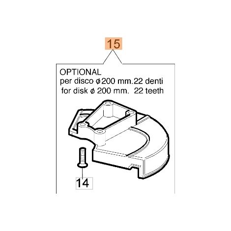 Viti e protezione Di 200 mm ORIGINALE OLEOMAC decespugliatore 746 S 4174280R