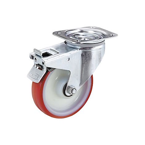 Tente 3477uar160p63 rojo Industrial rueda  giratorio con total