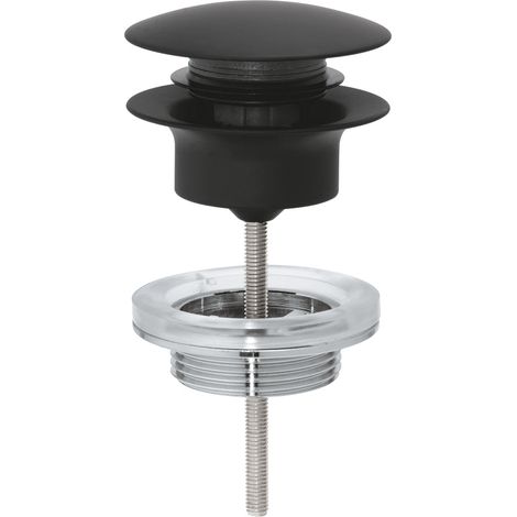 GROHE 29510KF0 Garniture de vidange pour lavabo 29510 avec bouchon poussoir noir fantôme (1/3)