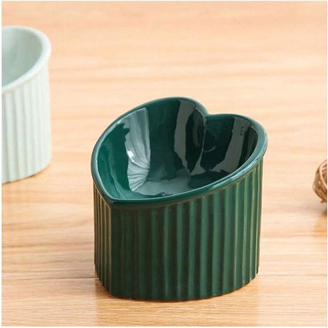 Bol surélevé en céramique rose pour les amoureux des chats et les mamans de chats. Bol incliné surélevé pour la nourriture ou l'eau, sans pression, prévient le reflux, sans plomb ni cadmium, compatibl (1/4)