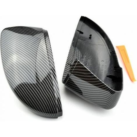 Couvercle De Rétroviseur Arrière - Fibre De Carbone - Compatible Avec Volkswagen Passat B7 Scirocco Beetle CC Eos Jetta Mk6 - Noir - Par Paire (1/5)