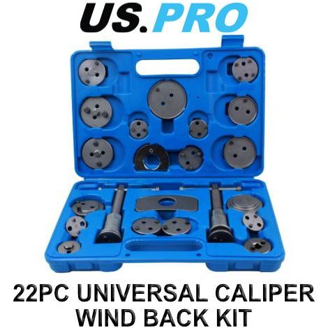 US PRO Tools 22pc Universal Brake Piston Caliper Wind Back Tool Kit NEW 6216 (1/3)