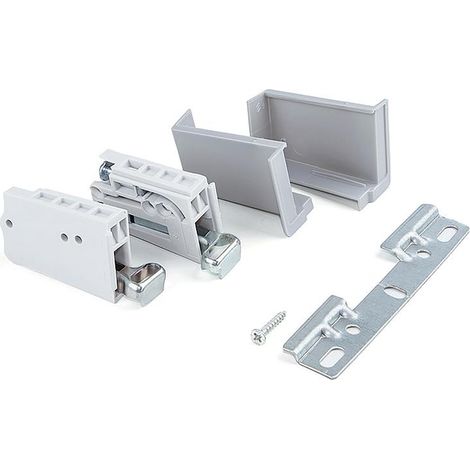 Emuca Satz von 5 set aus Hook Garderobenhaken-Set mit Clip und Abdeckungen, Stahl und Kunststoff, Grau (1/5)
