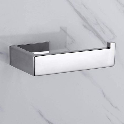 Porte-rouleau de papier toilette sans perçage - En acier inoxydable chromé 304 - Perçage (1/5)