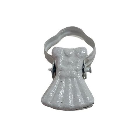 TENDAGGIMANIA Pinze per tende - Mollette per tende da interno - Pinzettone stile barocco - PZ 10 - Colore Bianco