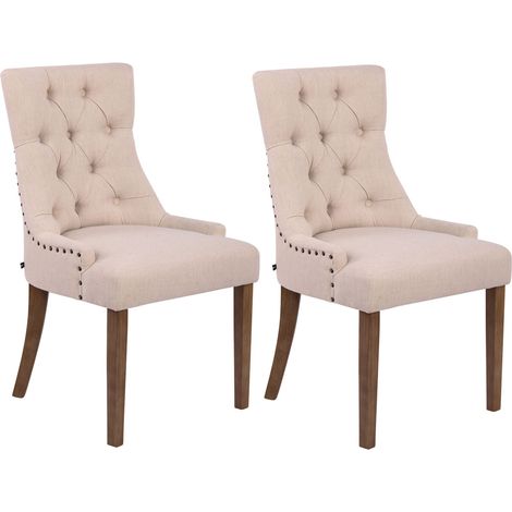 Set De 2 Sillas De Comedor Aberdeen Antiguo claro Crema (1/5)