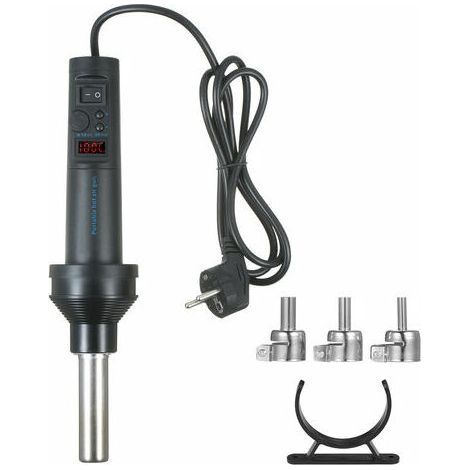 420W Mini Pistolet à Air Chaud Pistolet Thermique, écran Numérique, Température Et Débit D'Air Réglables Pour Le Bricolage, Le Thermorétractage, Le Séchage, Le Décapage De Peinture Etc (1/5)