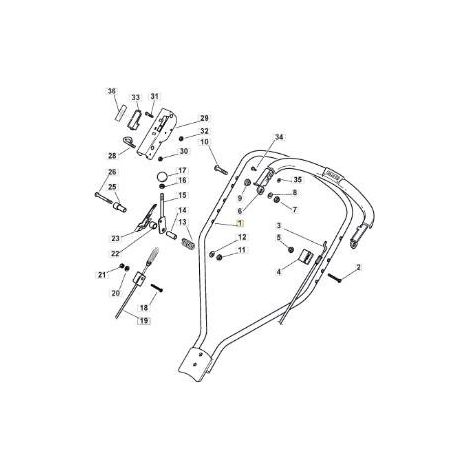 MANICO SUPERIORE STIGA PRO MC/MCS GIALLO ORIGINALE STIGA - 381006363/3