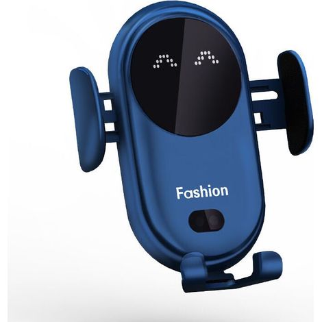15W Chargeur sans Fil Voiture Support Téléphone sans Fil Automatic Clamping Porte Clip Chargeur Induction Voiture pour Tous Les Appareils Bleu (1/5)
