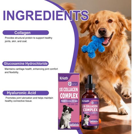 Dog Collagen Drops - Joint Care, Skin and Coat Nourishing Formula - 60ml -- BIEMMEDUE (1/5)