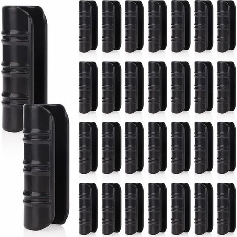 30PCS Garden Buildings Tube Clip, Plastic Greenhouse Film Clip Tube Clamp Connector Kit, for Greenhouse Banner Frame Sheds Black 25mm A (1/5)