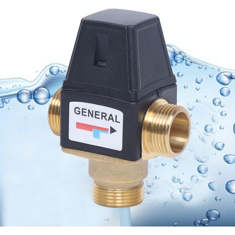 YISSALE-3-Wege-Thermostat-Mischventil für Solaranlagen - temperaturgeregelte Warmwassermischung für Fußbodenheizung, Spülbecken, Dusche und öffentliche Spa-Anlagen, verbrühungssicher und zuverlässig (1/5)