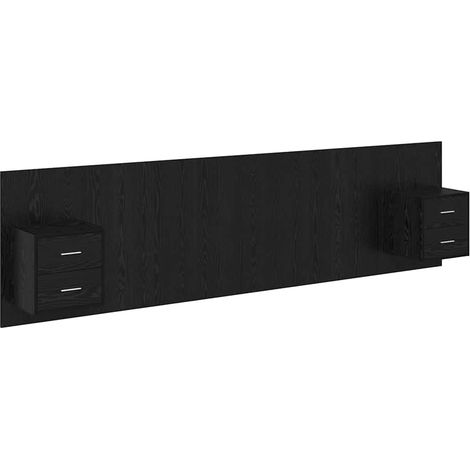 Maison Exclusive - Cabecero con Mueble 3 pcs Roble Negro Madera d (1/5)