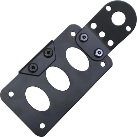 Support universel de plaque d'immatriculation pour moto à montage latéral avec éclairage (1/4)