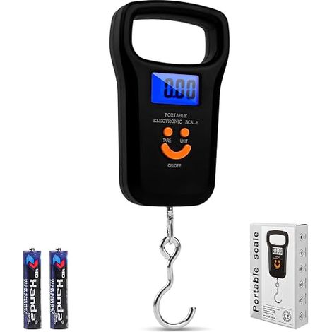 Fishing Scale Digital Luggage Scale with Hooks LCD Display Multiple Weighing Unit Digital Scale (1/5)