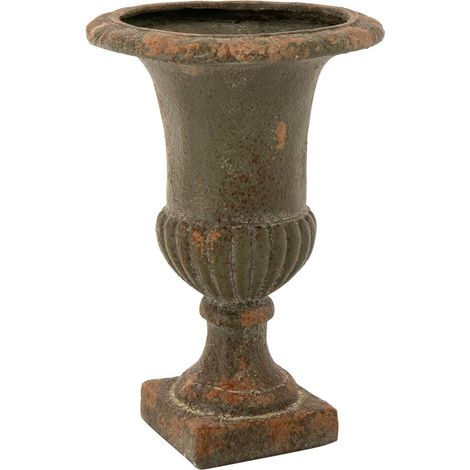 Cache-Pot sur Pied Extérieur "Antik" 71cm Vert Foncé (1/4)