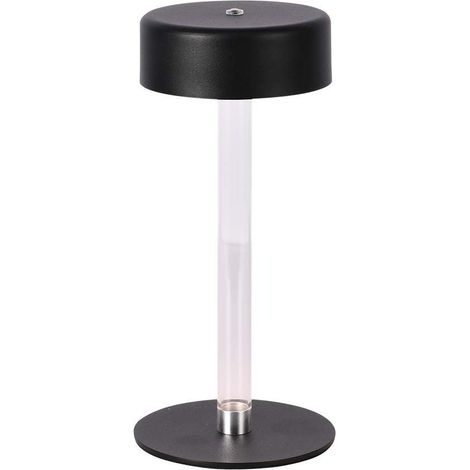 V-TAC Lampada LED da Tavolo 3W Nero Trasparente Ricaricabile, Touch Dimmerabile 3in1 (1/5)