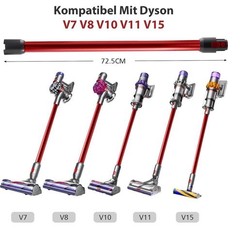 Ersatz-Verlängerungsrohr kompatibel mit Dyson Staubsaugern V11, V10, V15, V8 und V7 – Rot (1/5)