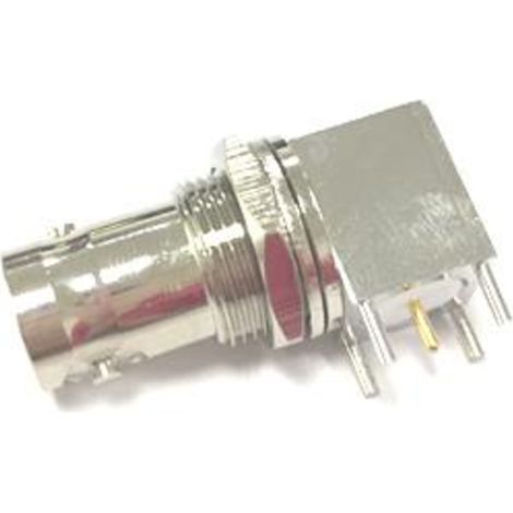 Connecteur coaxial RS PRO Femelle Coudé 90°, raccordement A souder 50O Montage sur CI ( Prix pour 1 )