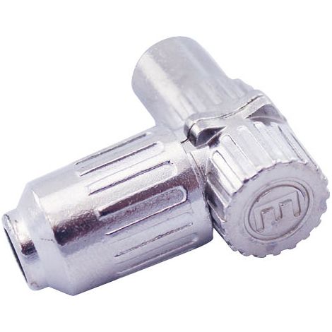 Conector hembra TV acodado metálico GSC 002603317