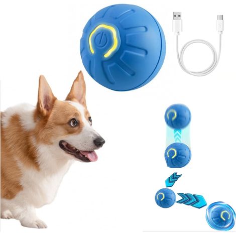 Giocattoli interattivi per cani, palla intelligente ricaricabile tramite USB, palla rimbalzante con rotazione a 360 gradi per cuccioli, cani di piccola e media taglia.