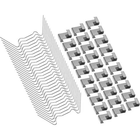 Gewächshaus-Glasklemmen – Wartungsset, bestehend aus 25 W-Klemmen und 25 überlappenden Z-Klemmen. (1/5)