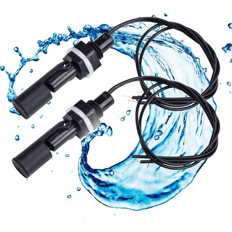 Interrupteur à flotteur, 2 PCS Capteur de niveau d'eau Interrupteur niveau de liquide Interrupteur à flotteur Horizontal pompe Interrupteur à flotteur pour piscine Fish Tank (1/5)