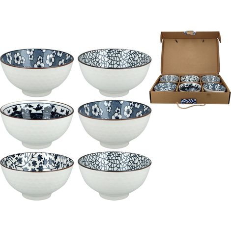 Set di ciotole per servire snack, set di ciotole in porcellana, 6 pezzi (1/5)