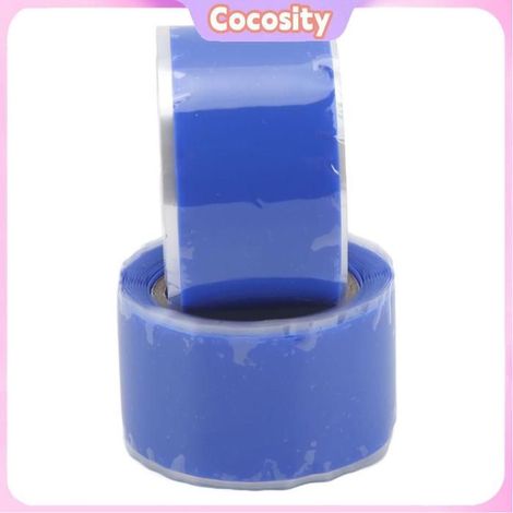 Cocosity Ruban de silicone auto-fusionnant Bandes adhésives isolantes en Silicone auto-fusionnantes, 2 quincaillerie chimique Bleu (1/5)