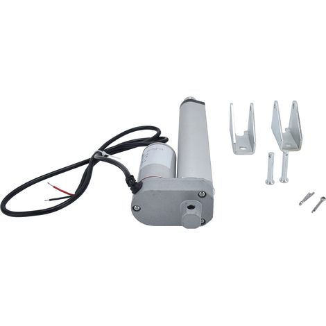 Vérin électrique linéaire en alliage d'aluminium avec support de montage course 150mm 750N 12V DC JS-TGZ-U1 (1/5)