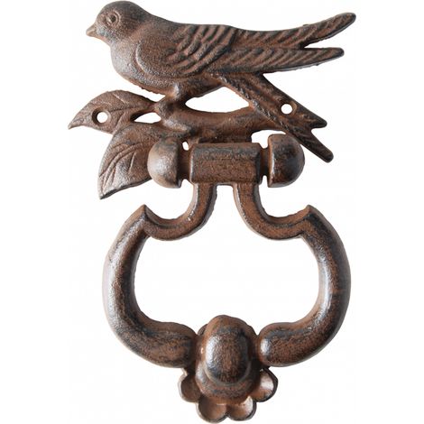 heurtoir de porte en fonte en forme d'oiseau