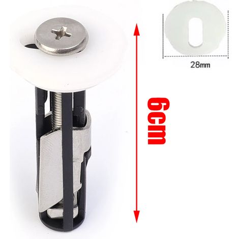 (Joint 28 mm - 4 pièces) Boulon de fixation universel en acier inoxydable pour abattant de WC, vis de fixation pour réservoir d'eau, vis de charnière, pièces de fixation pour couvercle de WC rétractab (1/5)