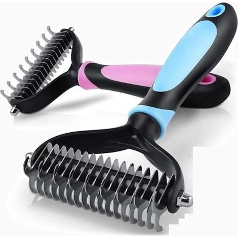 Brosse pour Chien et Chat - pour Poils Longs Peigne de toilettage pour sous-Poil élimine feutrages Massage (1/4)