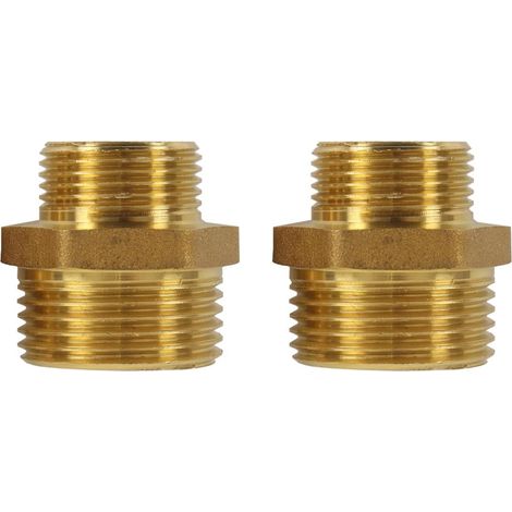 Lot de 2 adaptateurs 3/4 pouce à 1 pouce, raccord de tuyau, pour réducteurs de tuyaux d'eau (32 x 25 mm) (1/5)