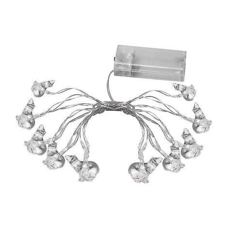 Guirlande lumineuse Ours Polaire 10 LED Jaune, déco maison 1,65m, pile AAA, lumière chaude pour intérieur (1/4)
