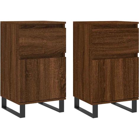 Maison Exclusive - Credenze 2 pz Rovere Marrone 40x35x70 cm in Legno Multistrato