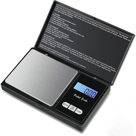 Präzisionswaage (500 g/0,01 g), Taschenwaage mit hintergrundbeleuchtetem LCD-Display (7 Stück) – Kleine Schmuckwaage, hochpräzise Küchenwaage, Digitalwaage mit 【Funktion】 XXW