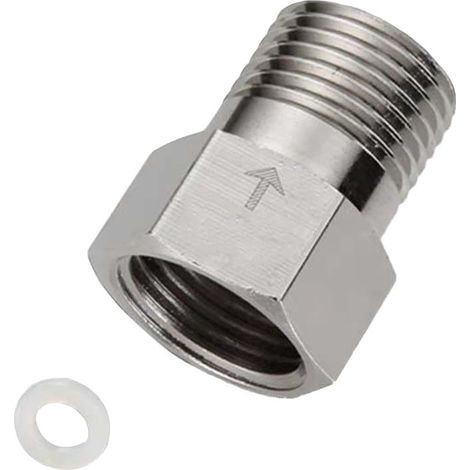 Clapet anti-retour en acier inoxydable avec filetages interne et externe, raccord unidirectionnel, adapté aux canalisations de toilettes. (1/5)