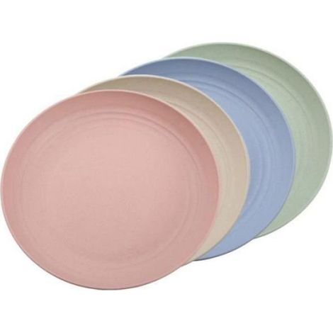 Assiettes à Dîner - Noname - 25 CM - Plastique Incassable - Lot de 4 - Compatible Lave-Vaisselle (1/2)