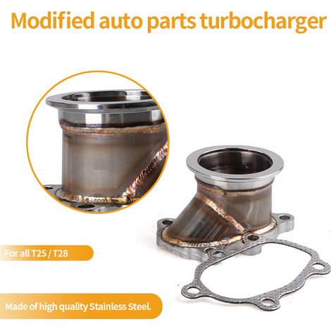 Pièces de rechange automobiles : embase à bride à 5 trous pour turbocompresseur 2,5 pouces (63 mm) avec joint pour T25/T28 (1/4)