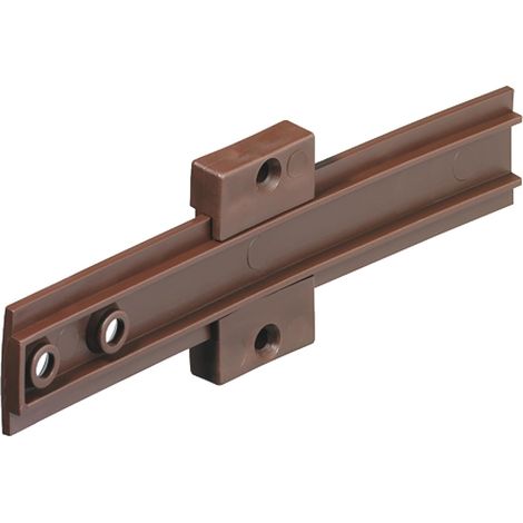 Glissière Porte Réfrigérateur - 1 Pièce - Plastique Robuste - Guide Ouverture Synchrone 150mm - Pour Meuble Encastrable - Marron (1/3)