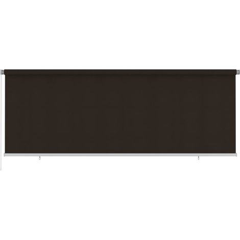 Vidaxl – Store roulant d'extérieur 405 x 140 cm marron – HDPE résistant aux UV – Accessoires de fixation inclus – Installation facile
